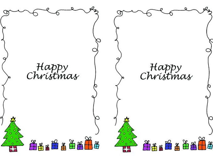 xmas card templates free printable