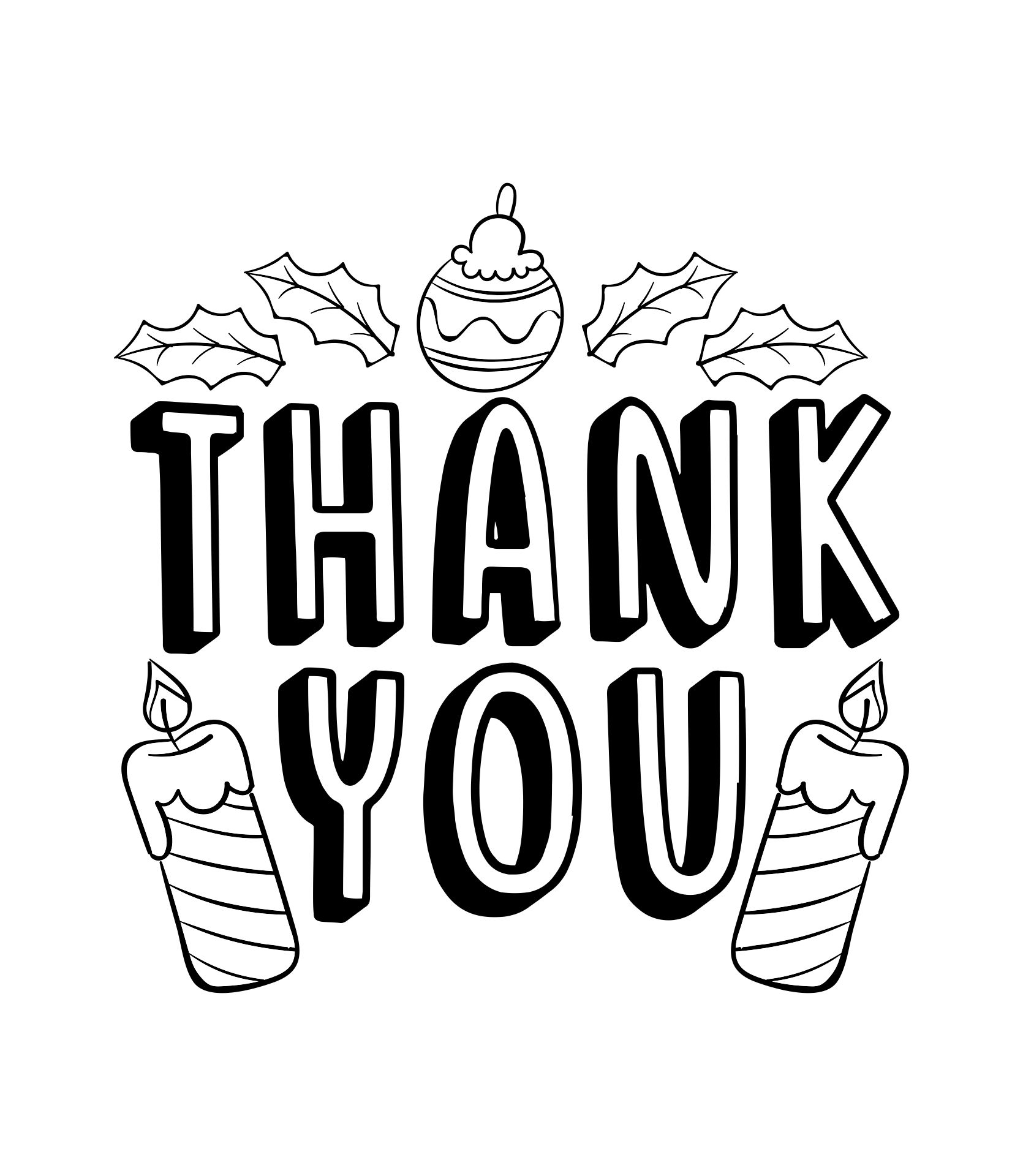 Christmas Coloring Thank You Cards 10 Free PDF Printables Printablee