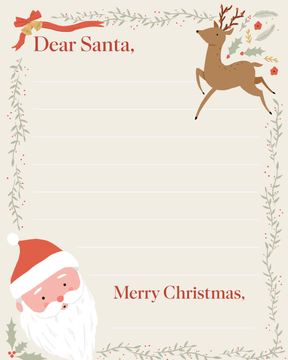 Christmas Crafts Christmas Letter Template Santa Letter Template 