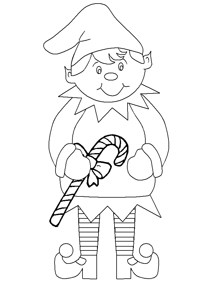 Christmas Elf Coloring Pages Coloring Book