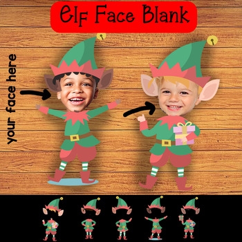 Christmas Elf Face Blank Elf Photo Craft Template By Land Of Printables