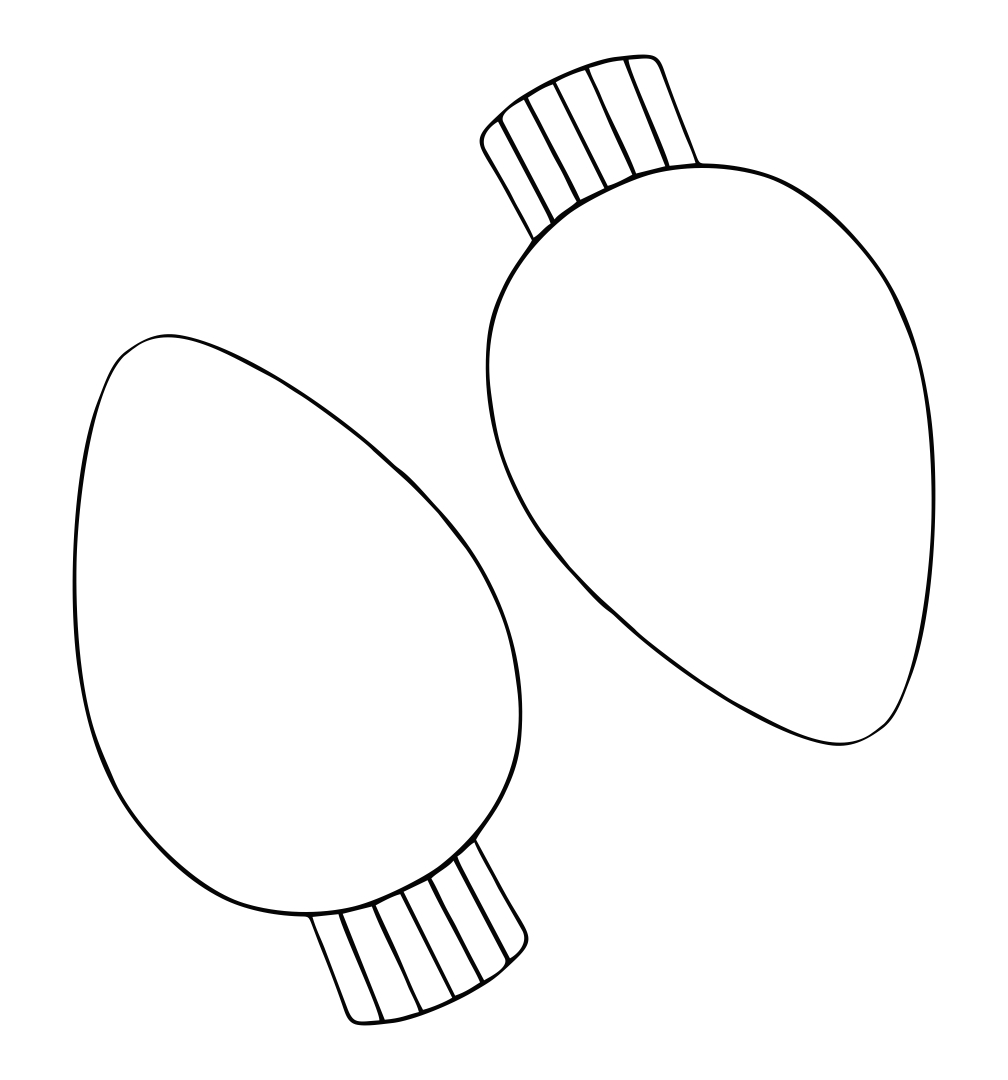 free printable christmas light bulb template