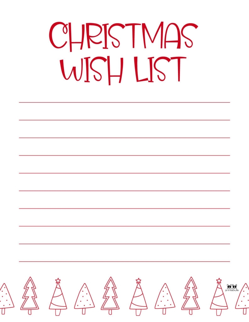 Christmas List Template Free Printable Free Printable