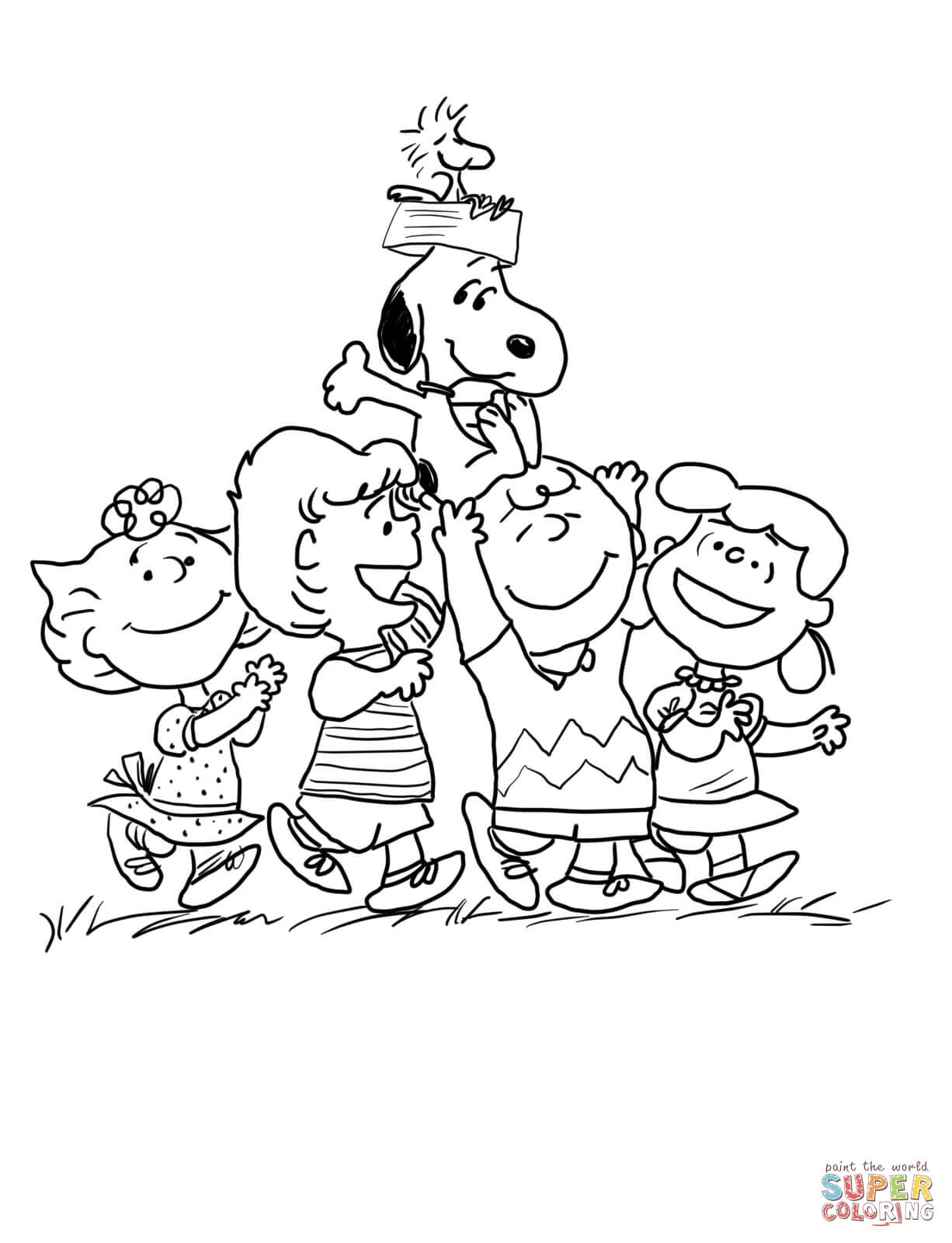 Christmas Peanuts Coloring Pages Coloring Nation