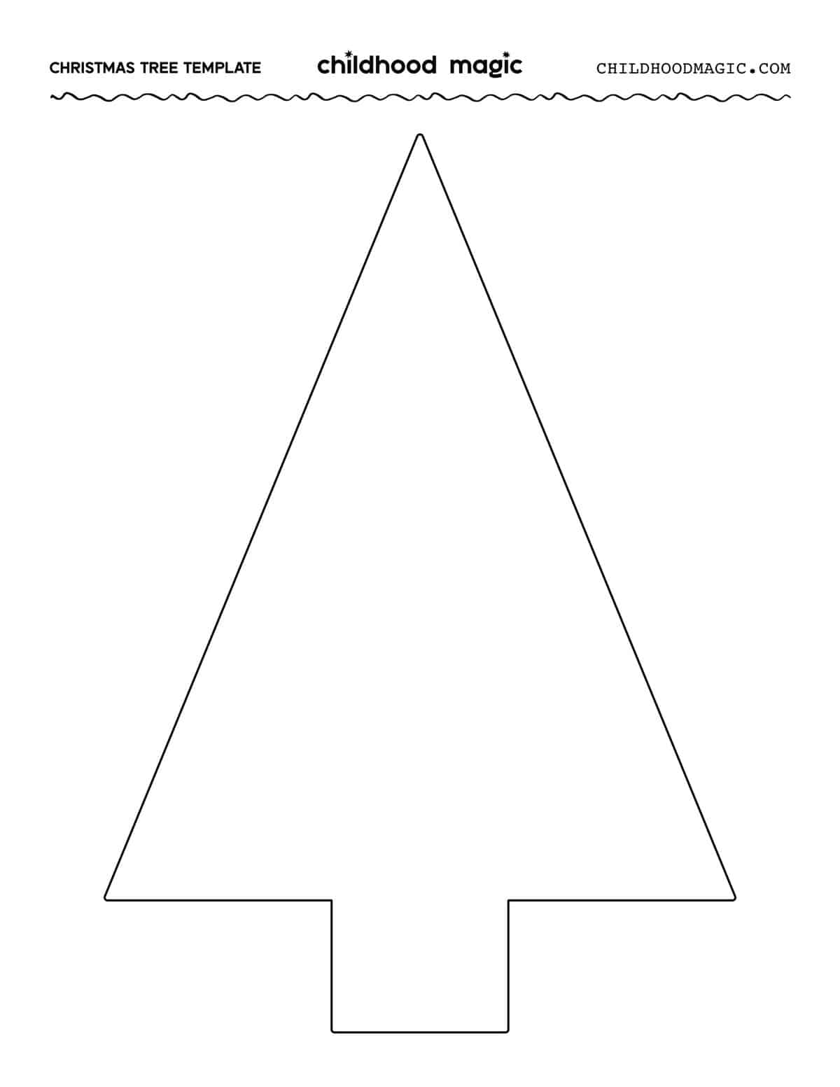 Christmas Tree Outline Childhood Magic