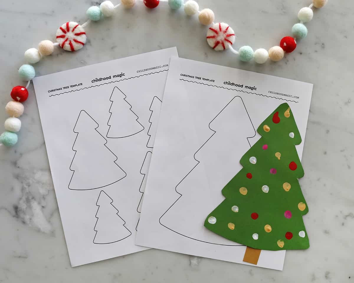 christmas tree printable template