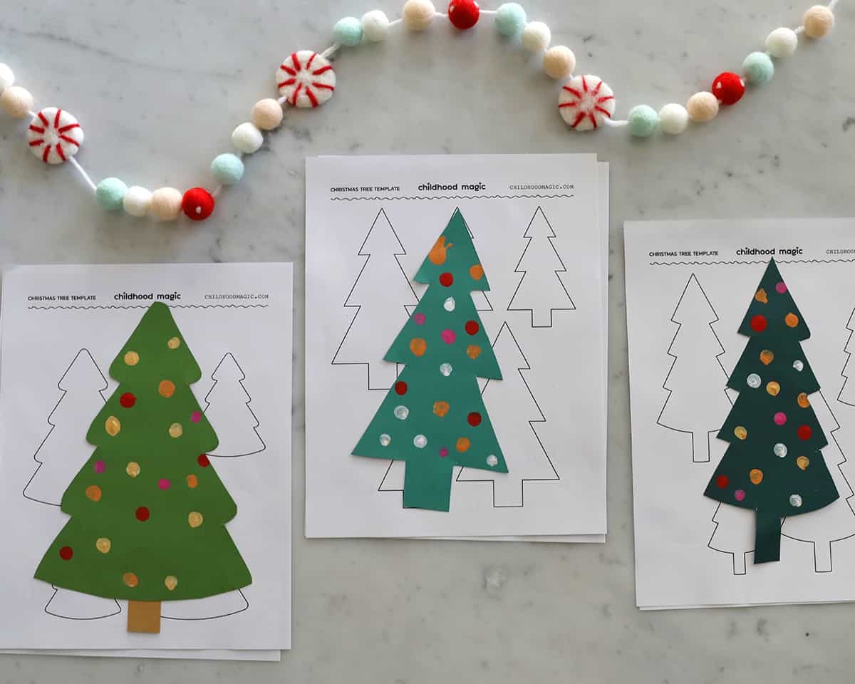 free printable christmas tree template