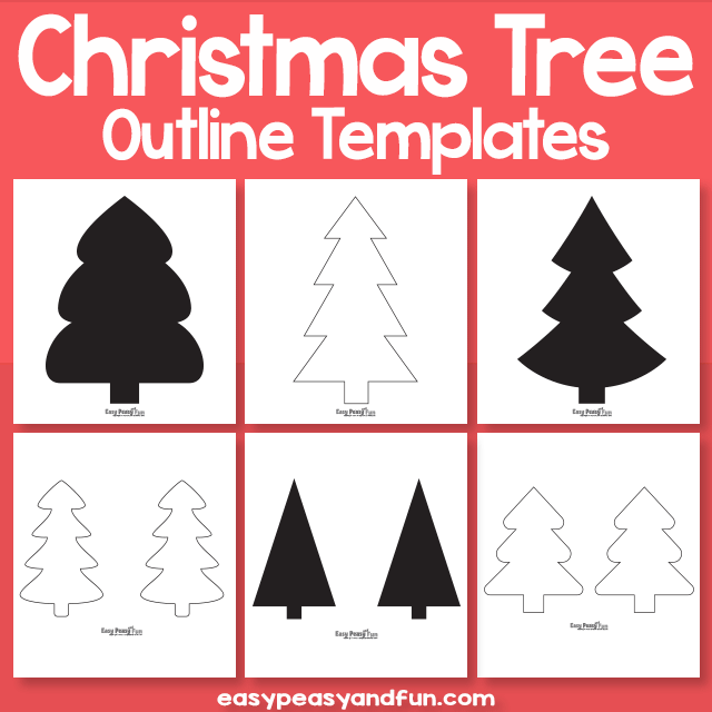 Christmas Tree Outline Templates Easy Peasy And Fun Membership