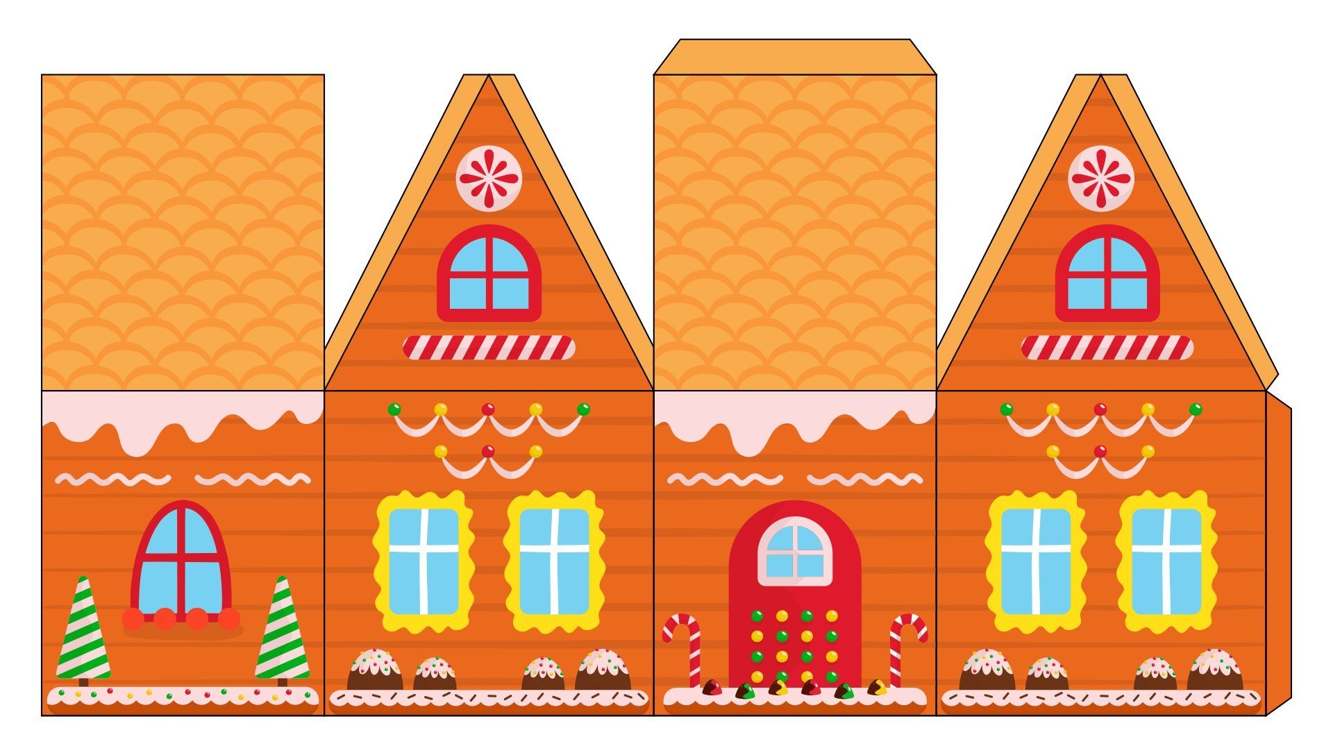 free printable printable christmas village template