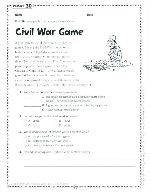 Civil War Worksheets 5th Grade Social Studies Civil War Worksheets 