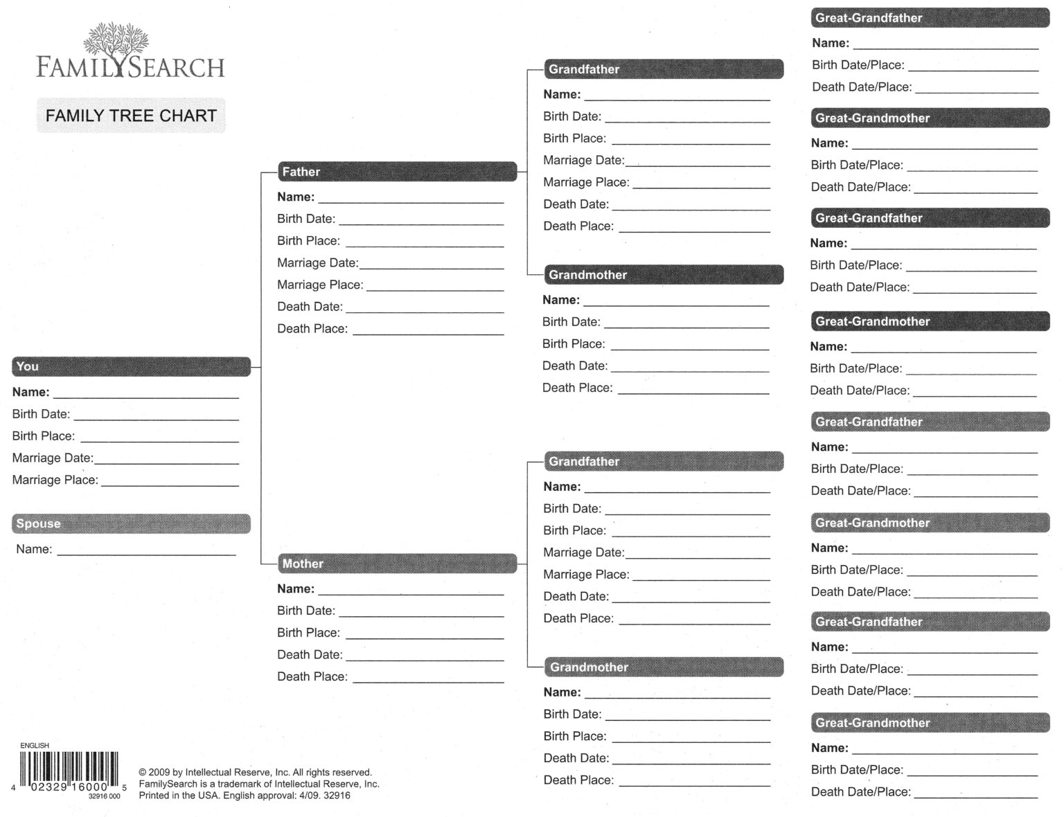 Client Family Tree Blank Jpg 6456 4960 Genealogy Forms Printable Form 