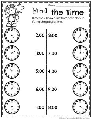 Clock Worksheets For Kindergarten Fun Learning Activities 