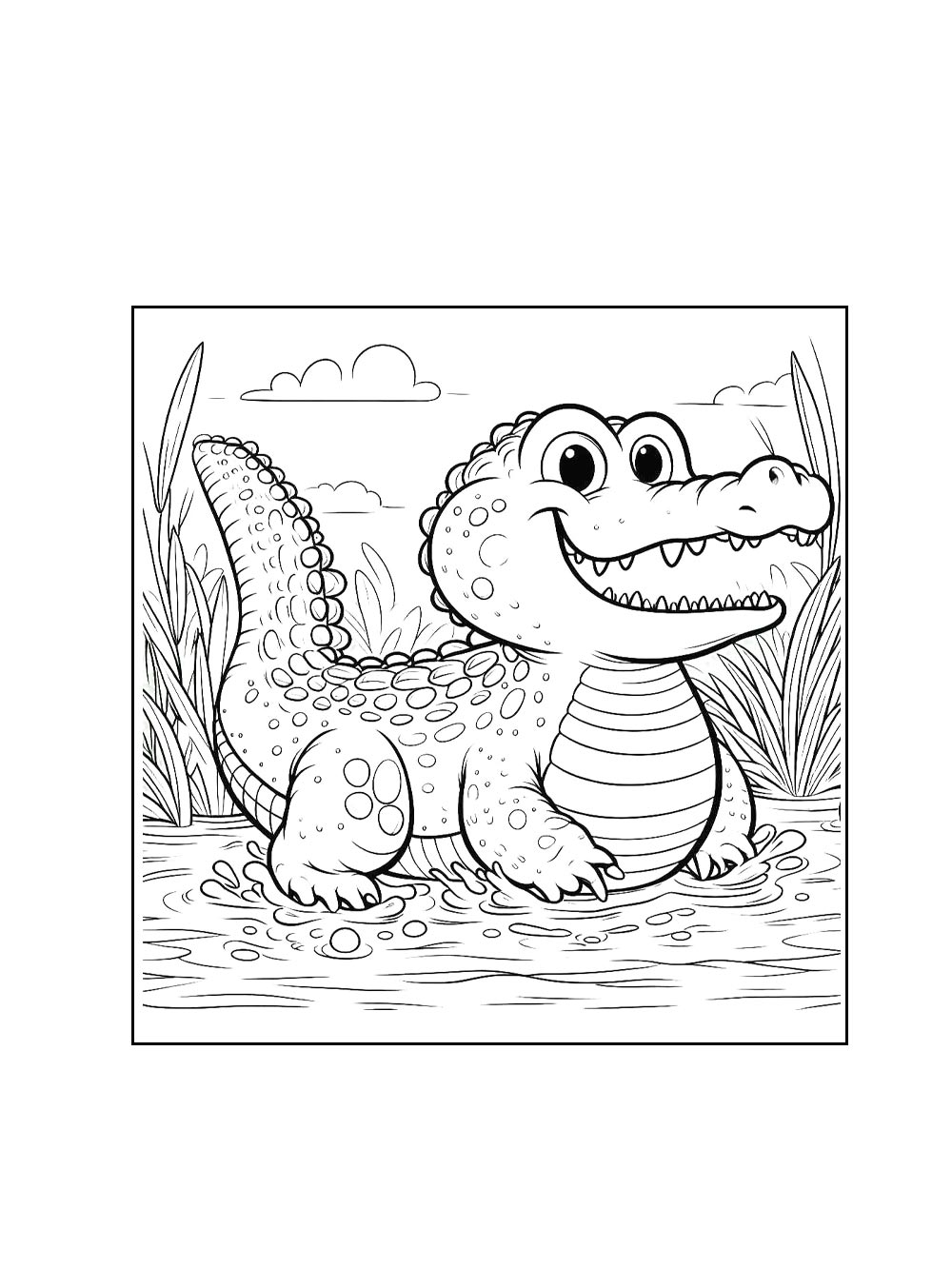 free alligator coloring pages