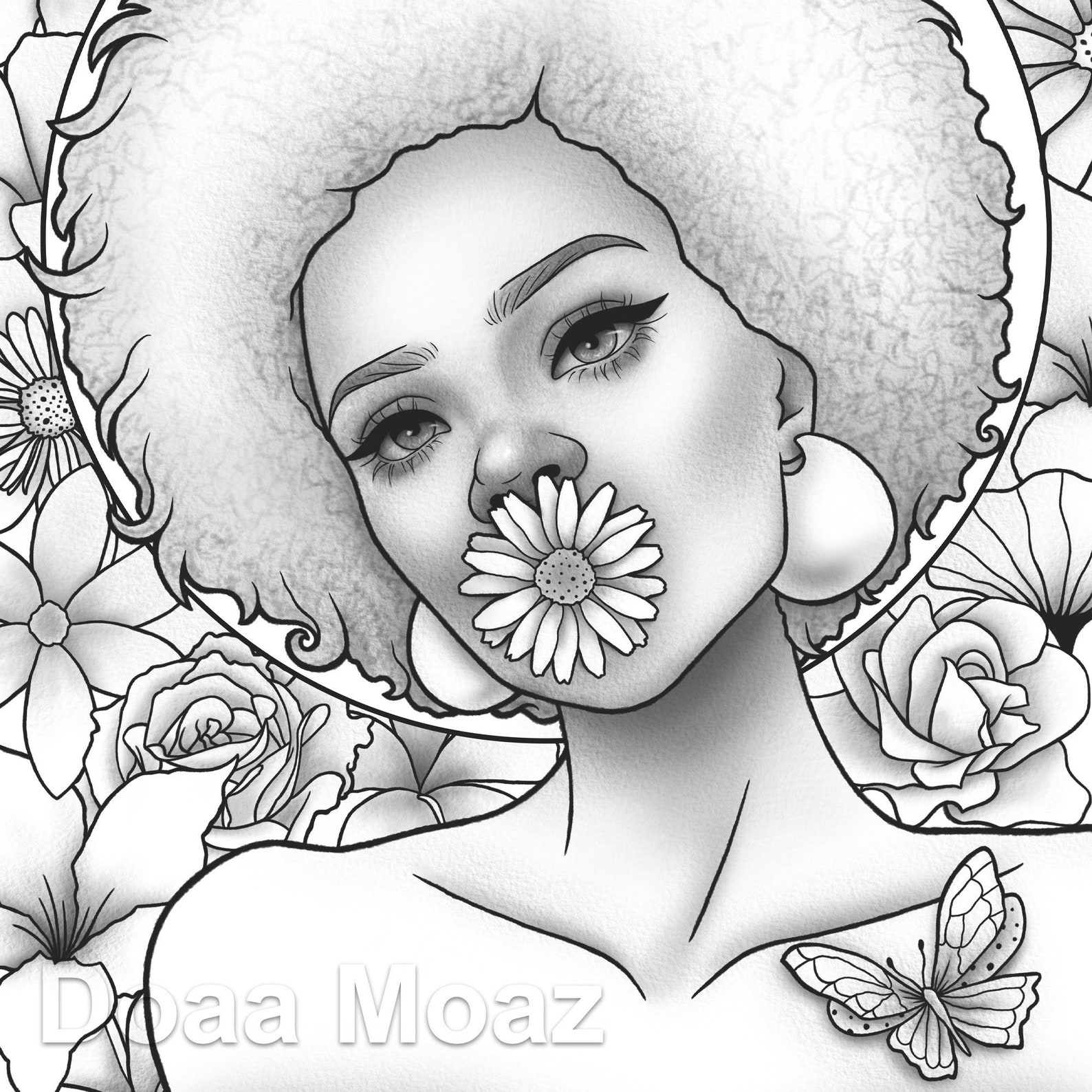 black girl coloring pages for adults printable