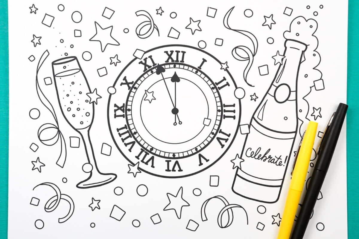 New Years Eve Coloring Pages