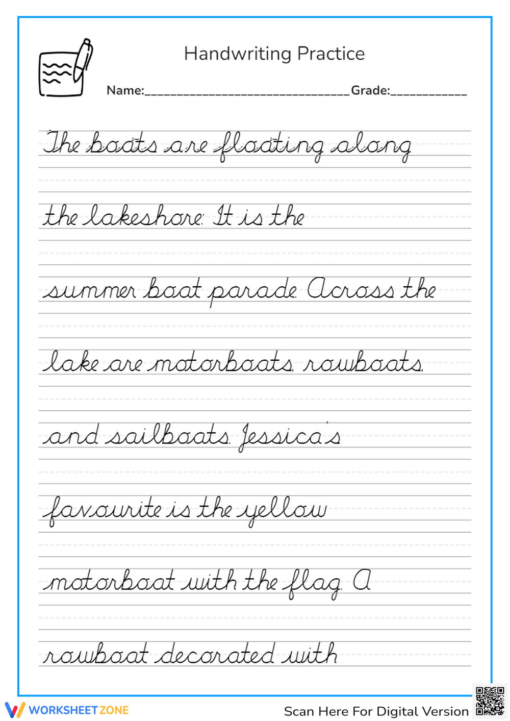 adult handwriting worksheets