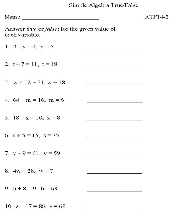 College Algebra Worksheets And Answers Worksheets Master