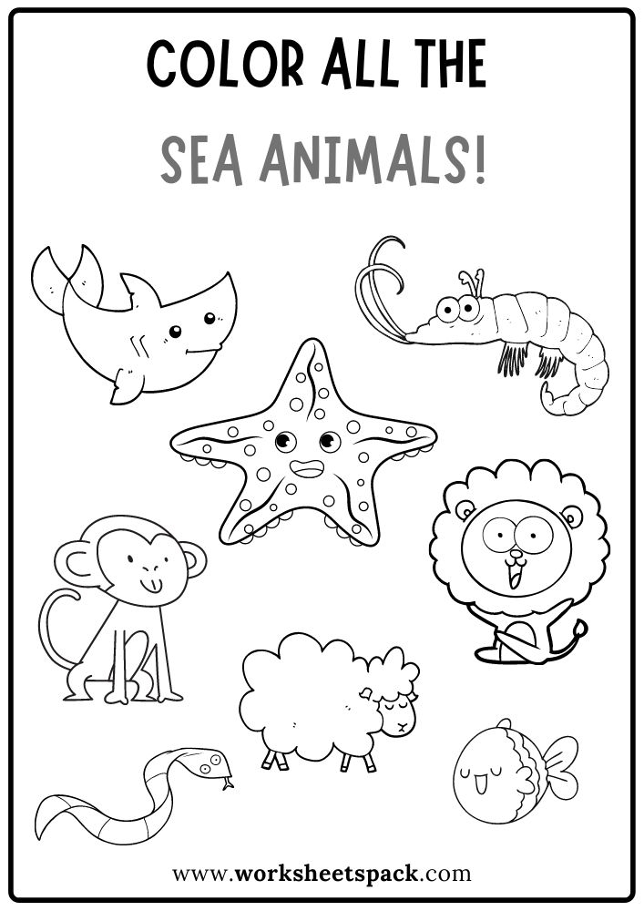 coloring worksheet for kindergarten