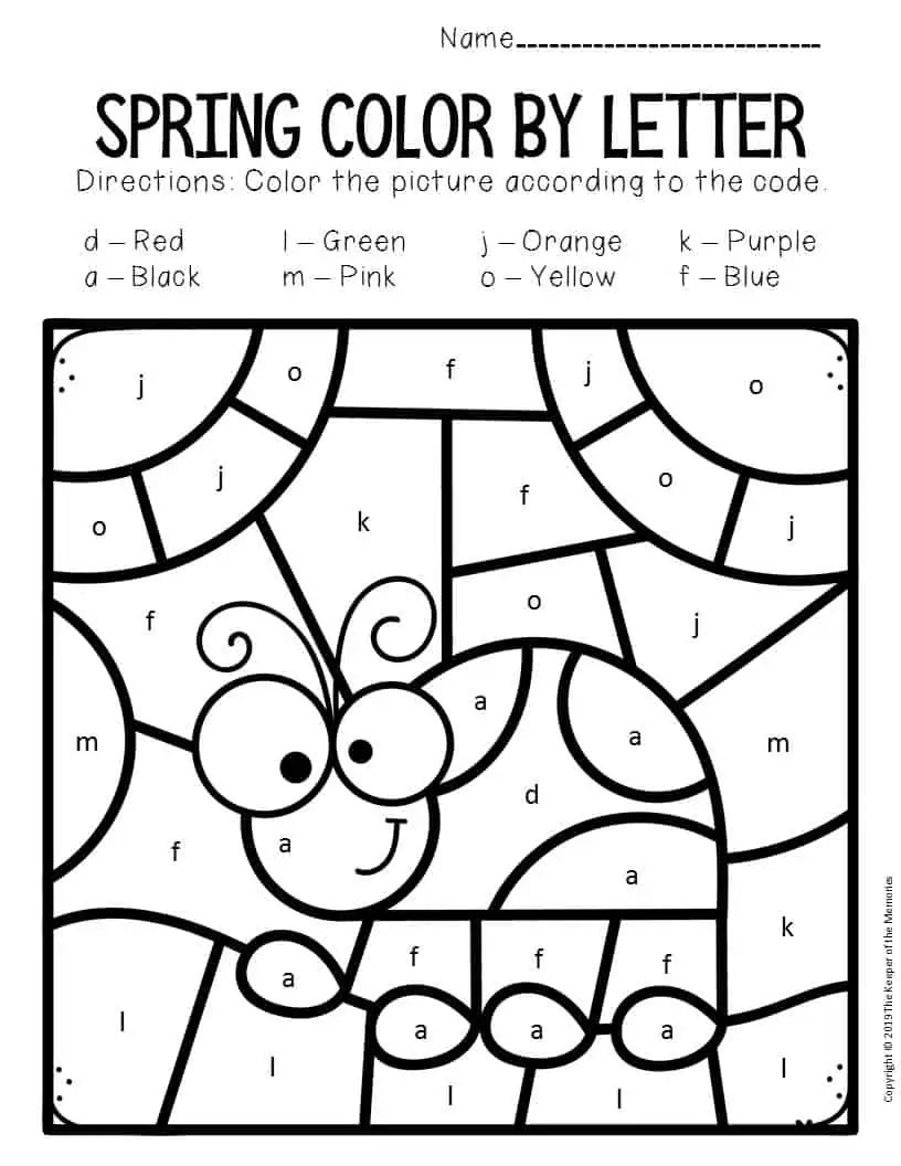 Color By Letter Worksheets LettersWorksheets