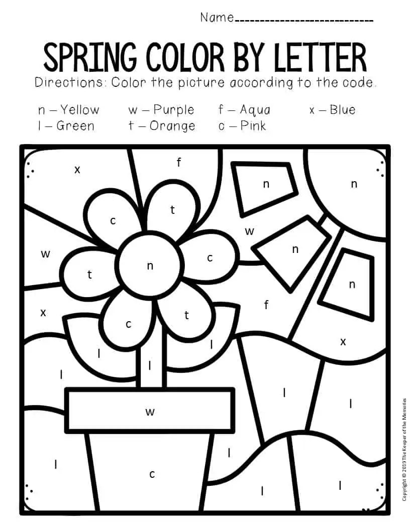 Color By Letter Worksheets LettersWorksheets