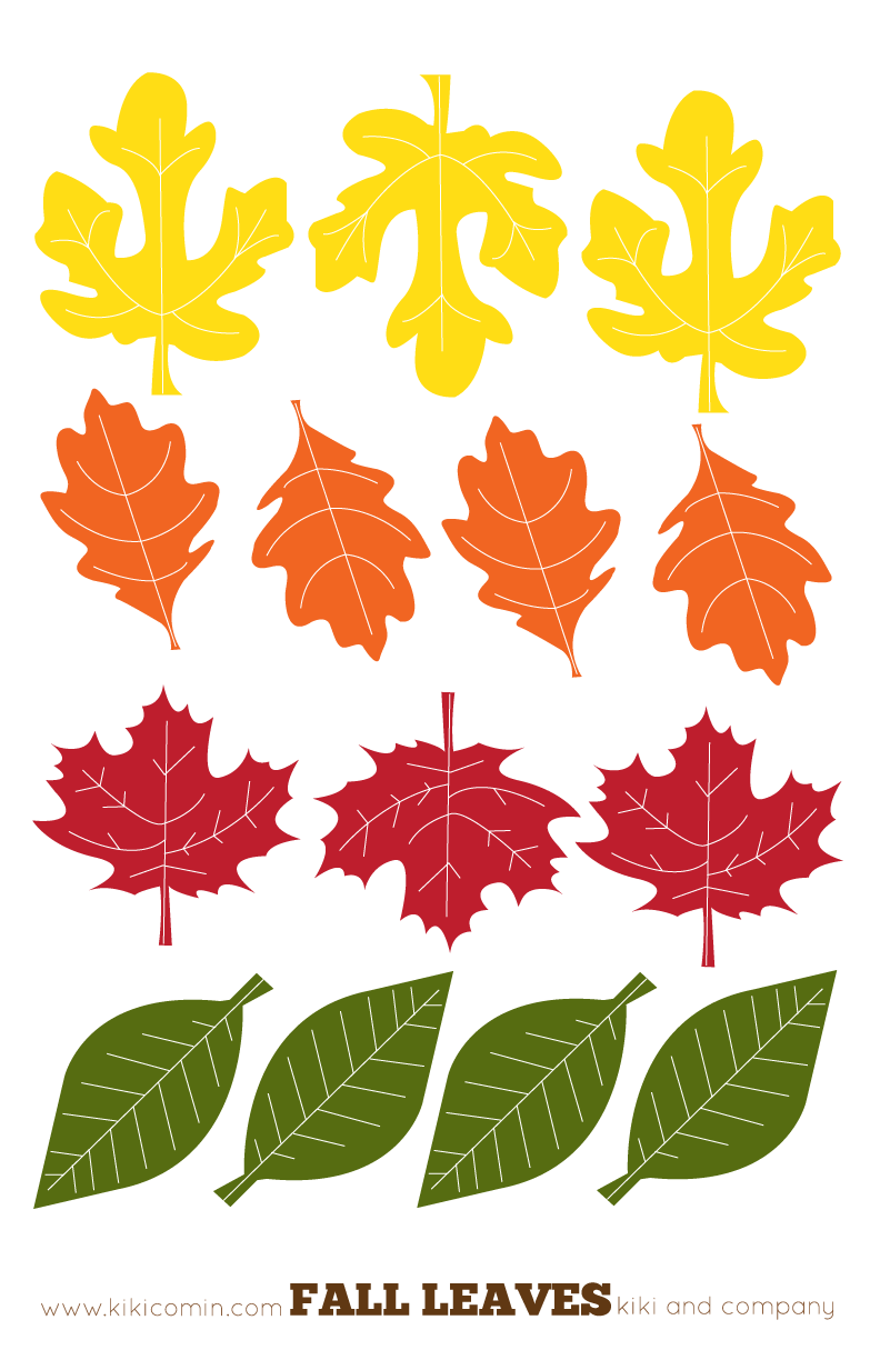 printable pictures of leaves to color