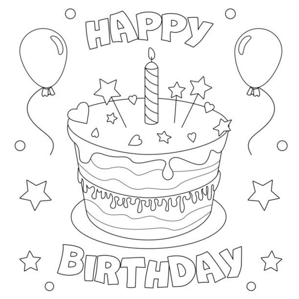 printable birthday pictures to color