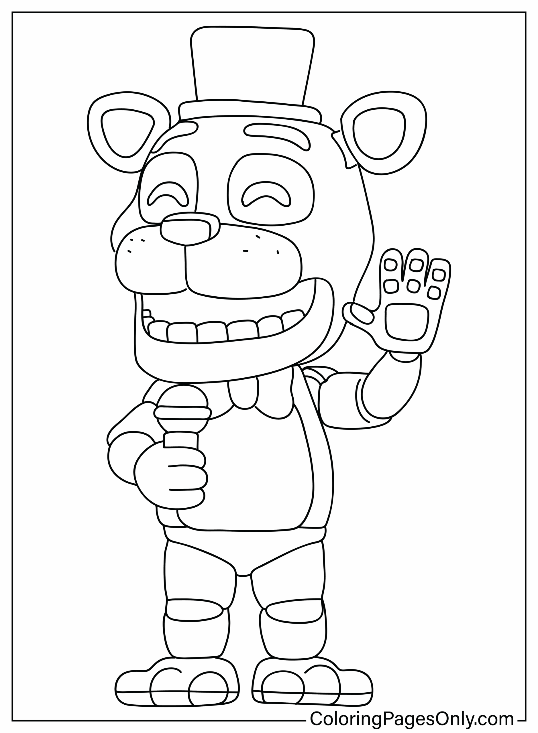 Coloring Page Freddy Fazbear Free Printable Coloring Pages