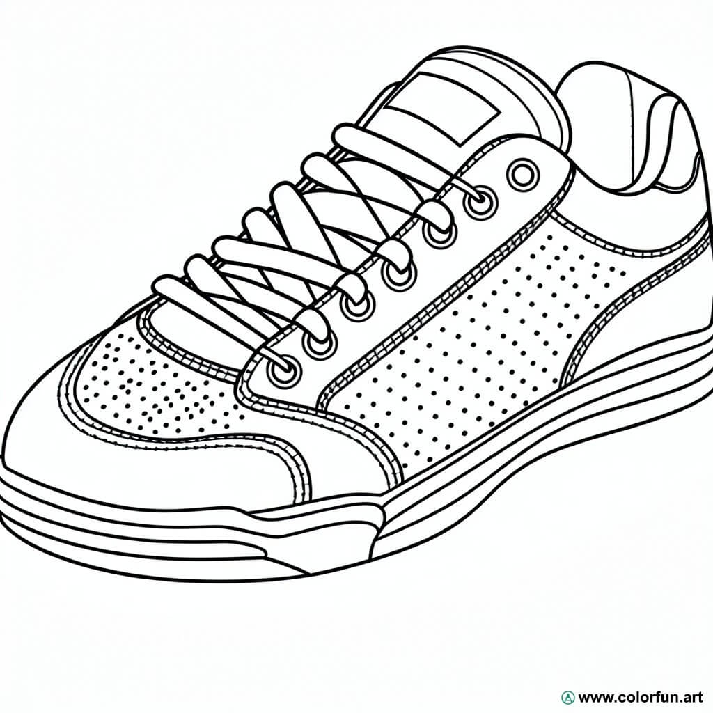 Coloring Page Of Nike Shoe Download Or Print For Free