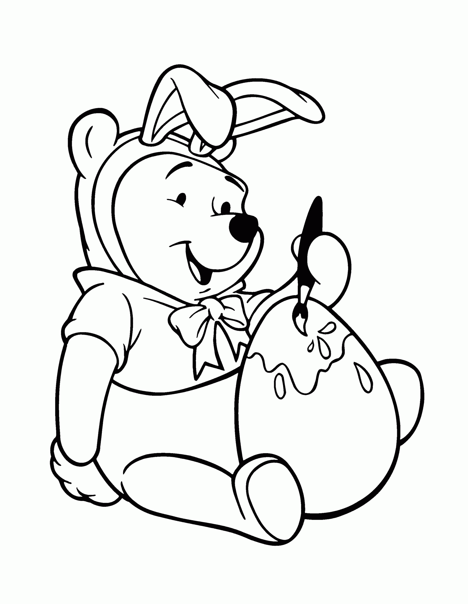 winnie the pooh color pages free