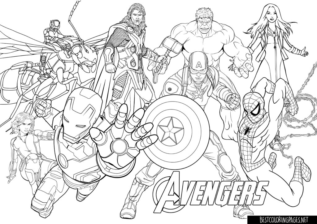 avengers free printable coloring pages