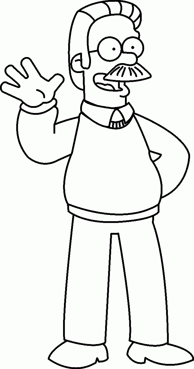Coloring Pages For Kids Simpsons Coloring Home