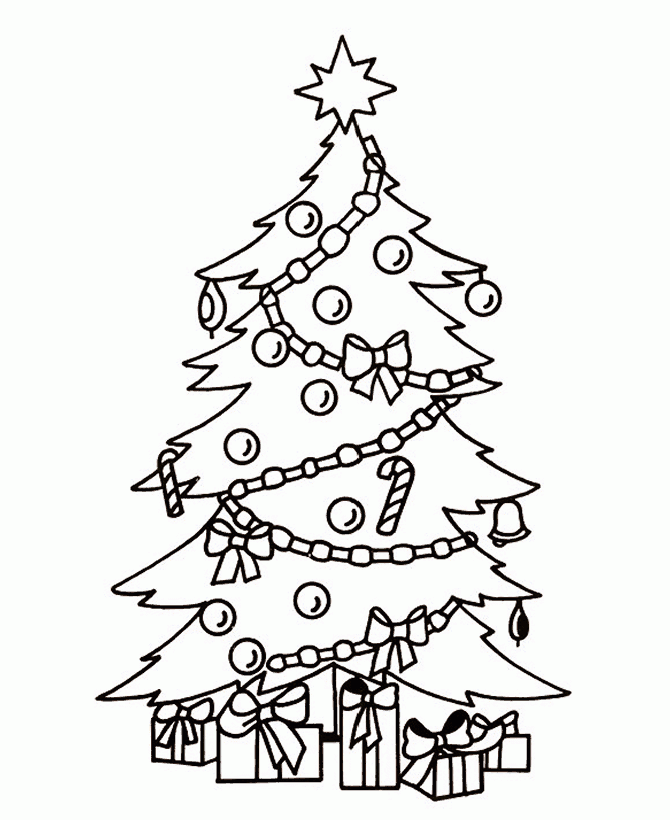 Coloring Pages Of Christmas Trees Coloring Home