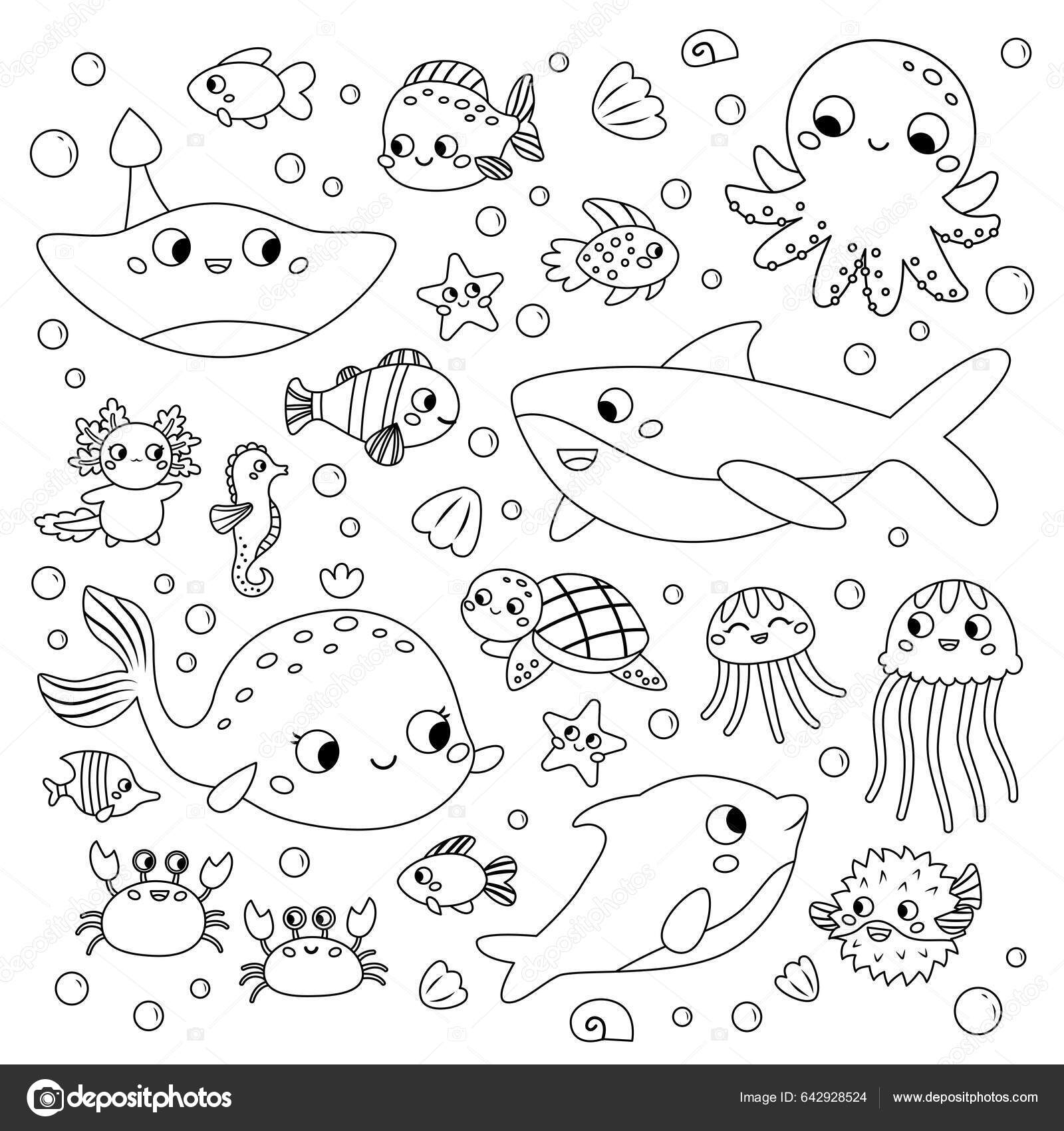 Coloring Pages Of Deep Sea Creatures Sea Animals Coloring Pages Porn 