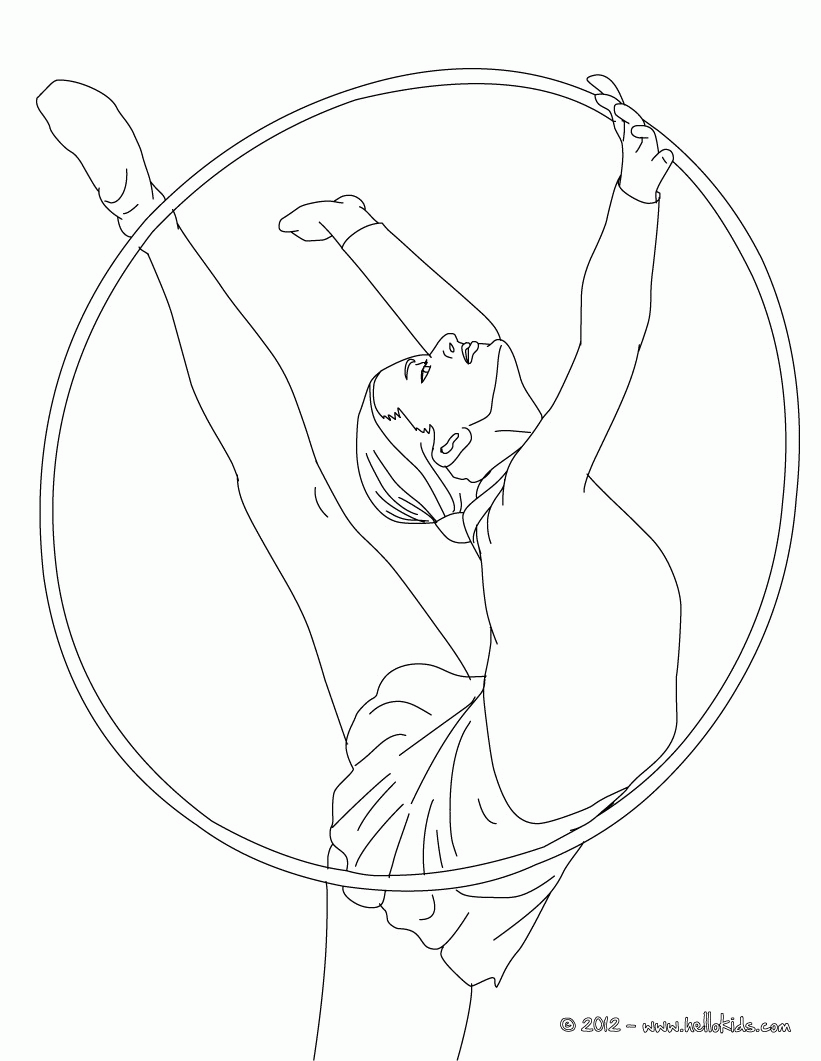 Coloring Pages Of Gymnastics Coloring Home