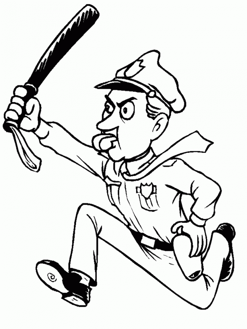 Coloring Pages Policeman Coloring Home