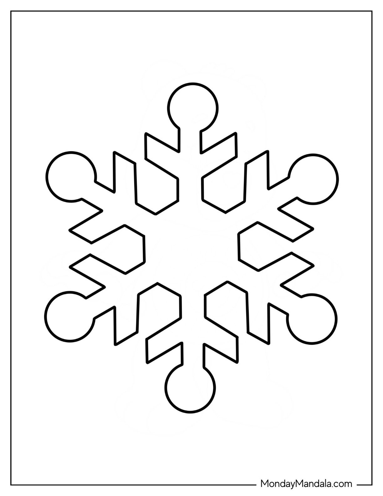 Coloring Pages Snowflakes Creative Crafts
