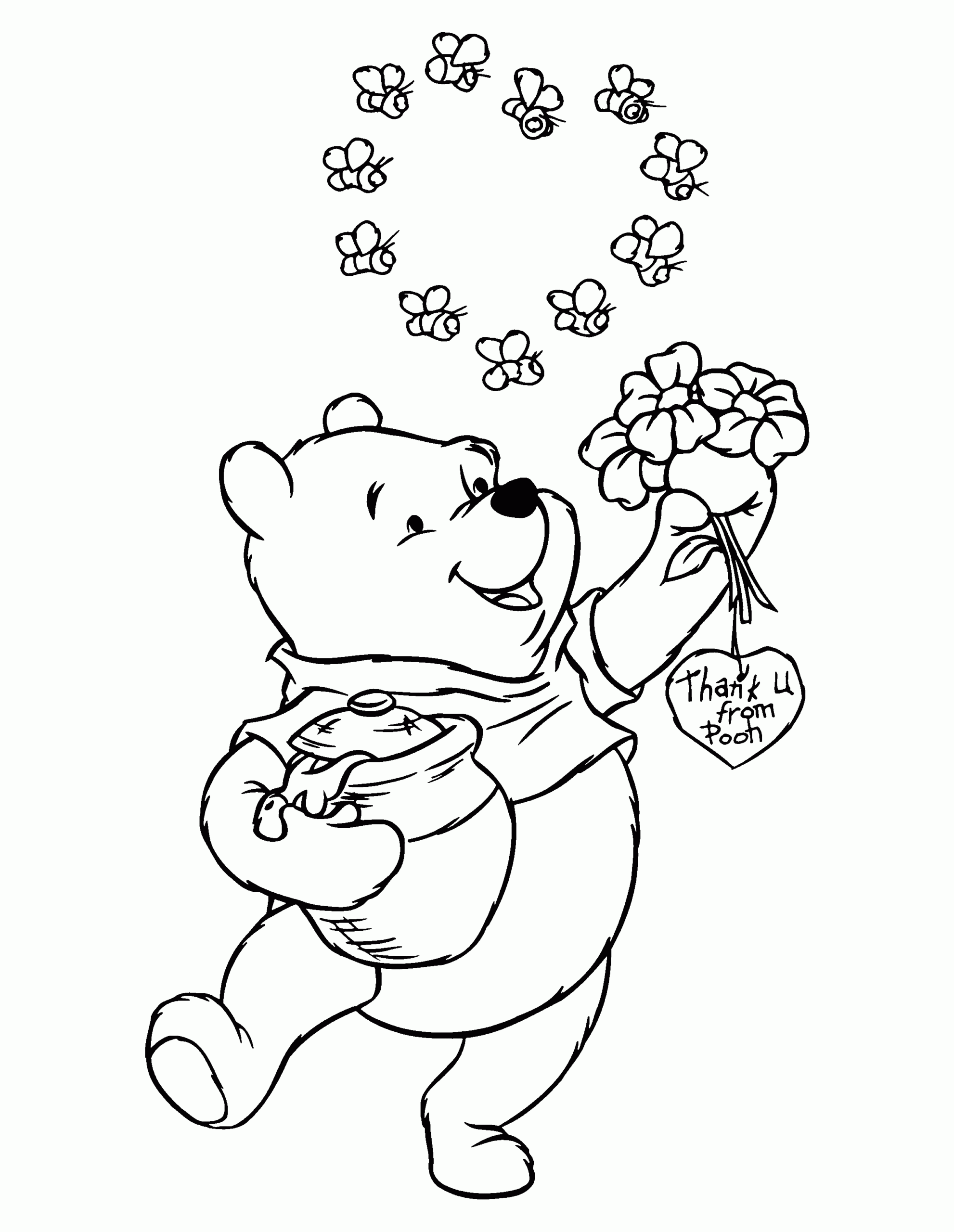 Coloring Pages Winnie The Pooh Classic Coloring Home