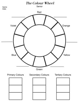 colour theory worksheet