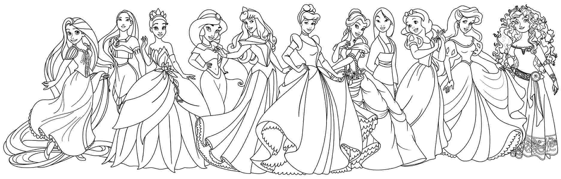 Printable Coloring Pages Of Disney Princesses