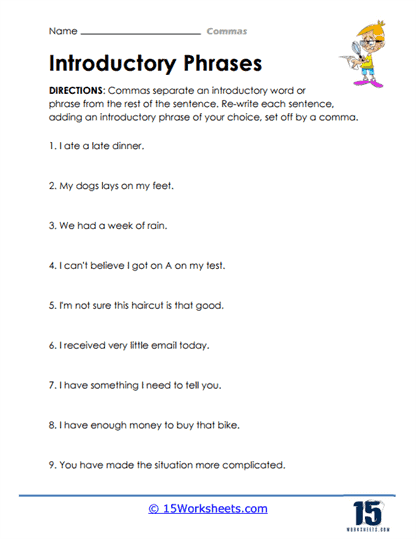 Commas Worksheets 15 Worksheets Worksheets Library