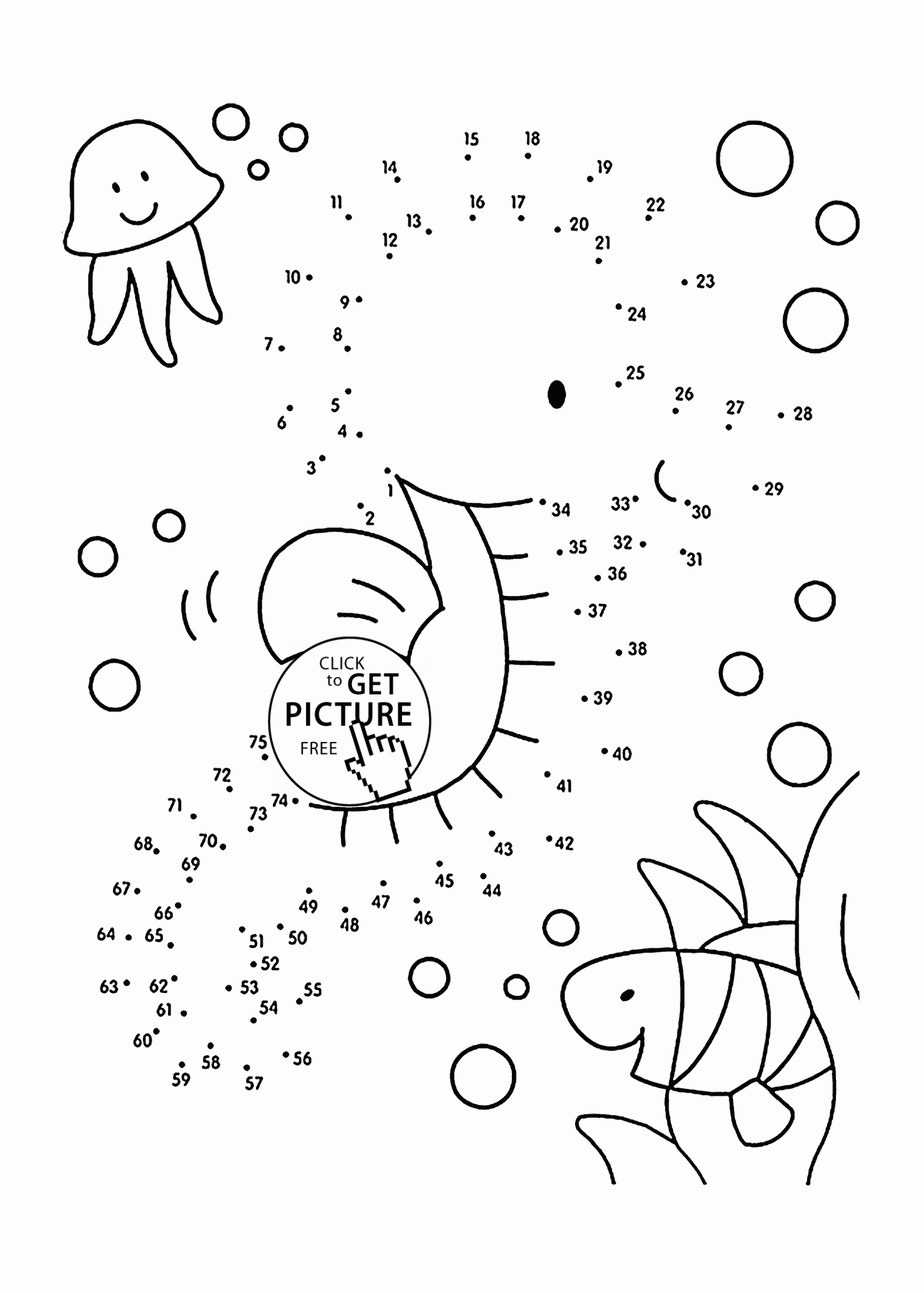 free connect the dots coloring pages