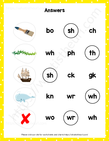 consonant digraphs worksheets