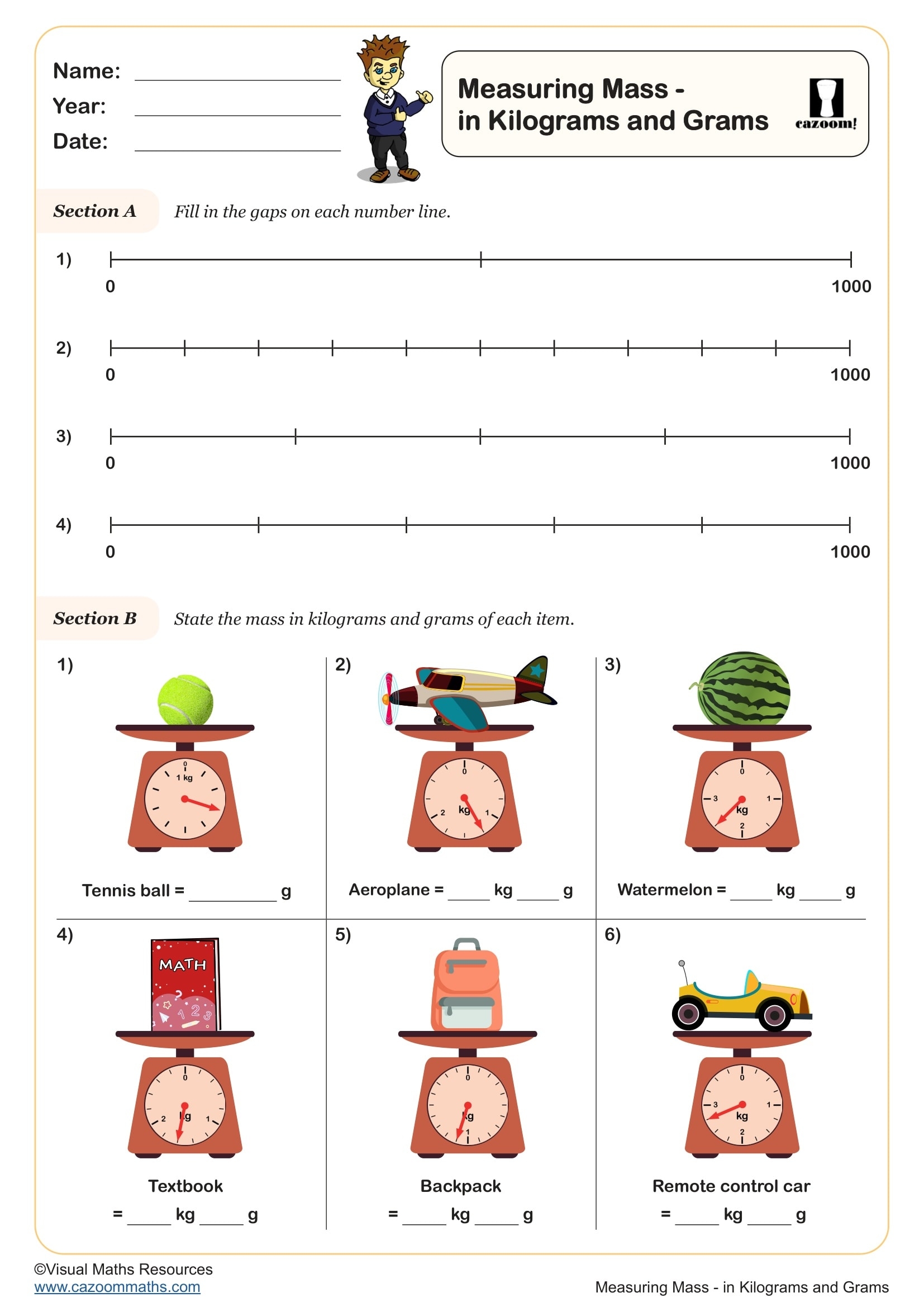 Convert Between Gram And Kilogram Worksheets Worksheets Library