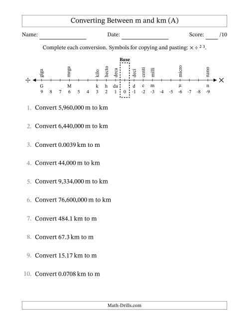 Converting Metrics Worksheet Printable Word Searches