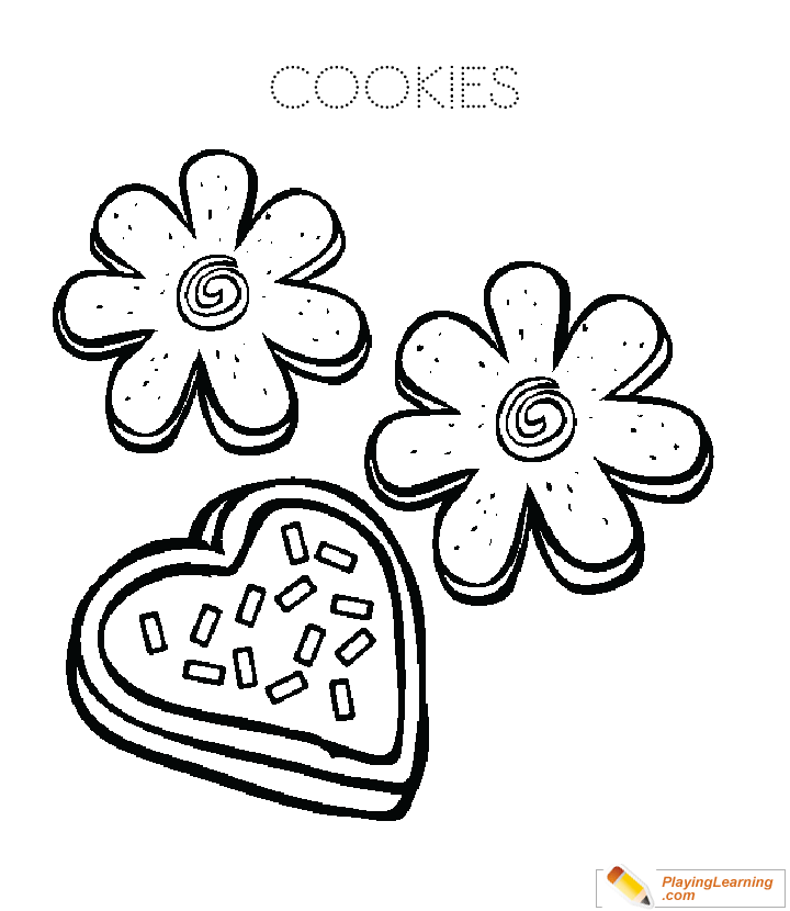 Cookie Coloring Page 06 Free Cookie Coloring Page