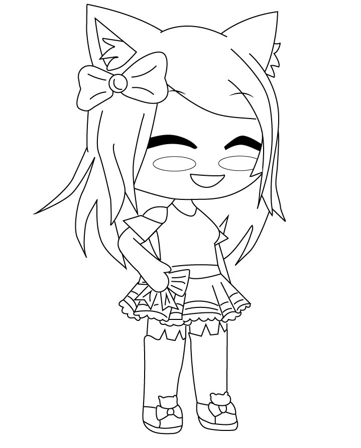 coloring page for girl