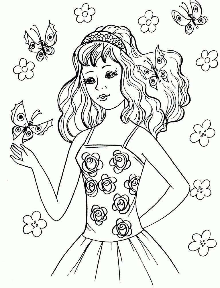 Cool Coloring Pages For Girls Coloring Home