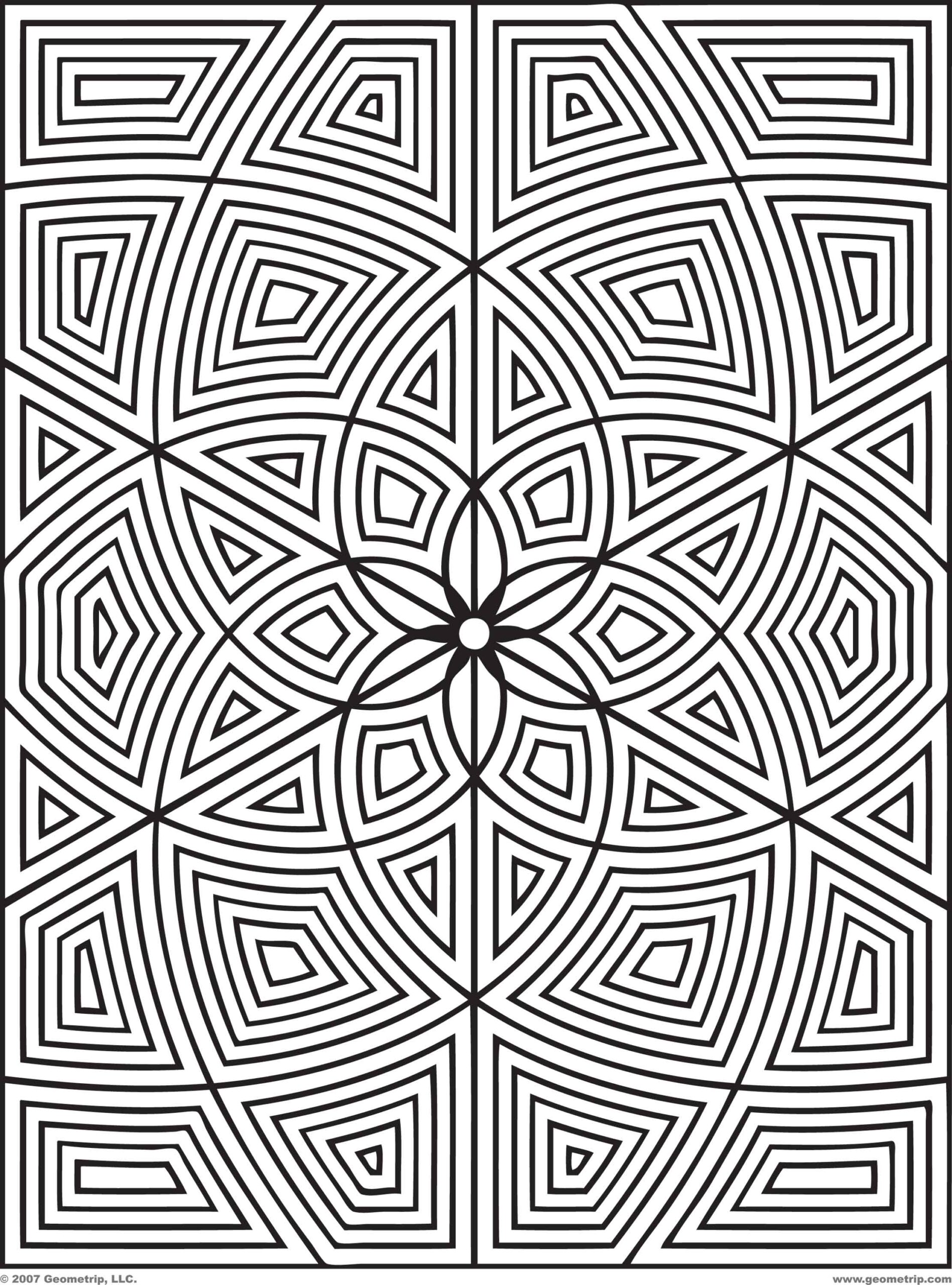 Cool Geometric Design Coloring Pages Coloring Home