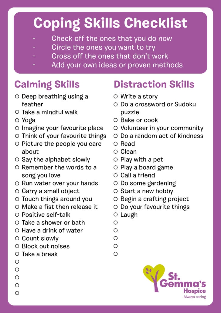 Coping Skills Worksheets