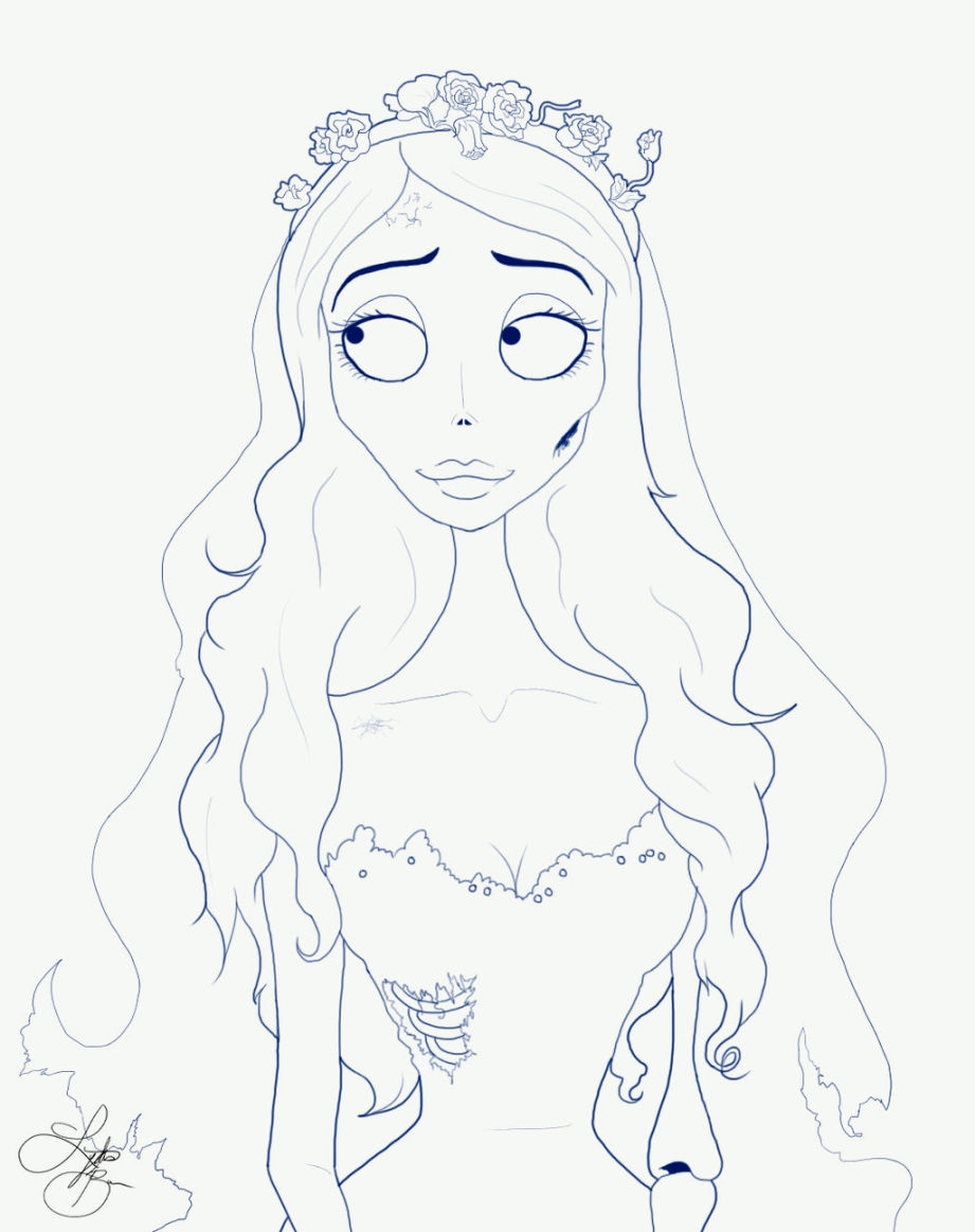 Corpse Bride Coloring Pages Coloring Home
